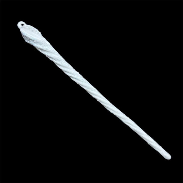 Іграшка на ялинку Бурулька 19800 28 см біла