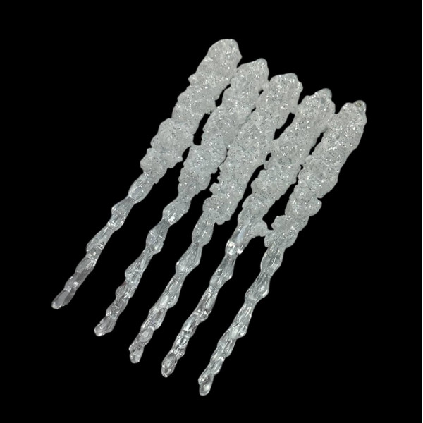 Набір іграшок на ялинку Бурульки 19846 15 см 5 шт