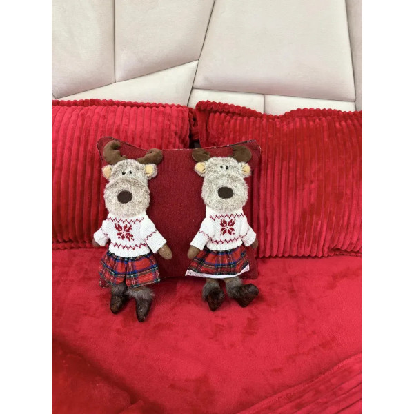 Подушка новорічна 3D Пара Оленів 19880 40х40 см