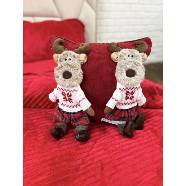 Подушка новорічна 3D Пара Оленів 19880 40х40 см