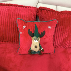 Подушка новорічна 3D Різдвяний олень 19875 40х40 см