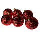 Набір іграшок на ялинку 19849 8 см 6 шт червоний