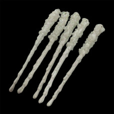 Набір іграшок на ялинку Бурульки 19850 17 см 5 шт білий