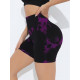 Велосипедки-шорти жіночі з пуш-ап TieDye 19980 S чорні з бузковим