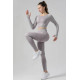 Комплект для фітнесу рашгард та легінси пуш-ап 20022 S сірий