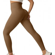 Легінси жіночі безшовні спортивні з пуш-ап 19992 XL коричневий