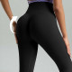 Легінси жіночі безшовні спортивні з пуш-ап 20007 L чорні