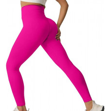 Легінси жіночі безшовні спортивні з пуш-ап 20010 S малинові
