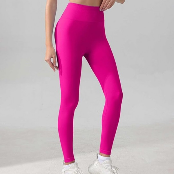 Легінси жіночі безшовні спортивні з пуш-ап 20010 S малинові