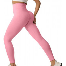 Легінси жіночі безшовні спортивні з пуш-ап 20017 XL ніжно-рожеві