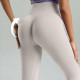 Легінси жіночі безшовні спортивні з пуш-ап 20018 S блідо-сірі