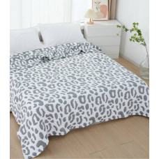 Плед євро з мусліну 19907 200х230 см сірий