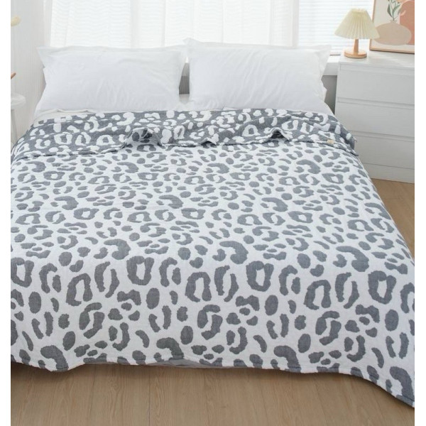 Плед євро з мусліну 19907 200х230 см сірий