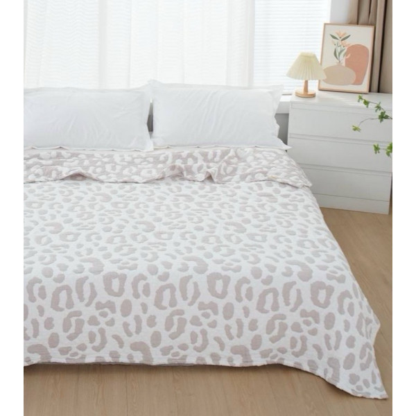 Плед євро з мусліну 19908 200х230 см бежевий