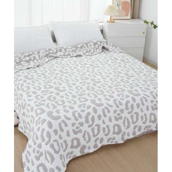 Плед євро з мусліну 19909 200х230 см світло-сірий