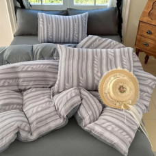 Постільна білизна євро з простирадлом на гумці з мусліну Colorful Home 19927 200х230 см