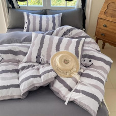 Постільна білизна двоспальне з простирадлом на гумці з мусліну Colorful Home 19944 180х220 см