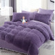 Постільна білизна євро з велюру та плюшу Jojo Ведмедик 20071 200х230 см фіолетова