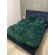 Постільна білизна євро з велюру та плюшу Jojo Ведмедик 20073 200х230 см зелена