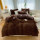 Постільна білизна євро з велюру та плюшу Jojo Ведмедик 20076 200х230 см темно-коричневий