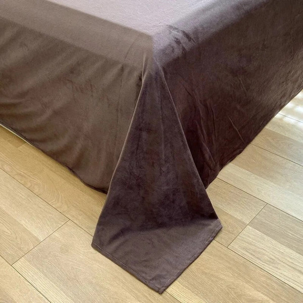 Постільна білизна євро з велюру та плюшу Jojo Ведмедик 20076 200х230 см темно-коричневий