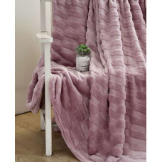 Плед євро Colorful Home Оксамитовий велюр 3D 20104 200х220 см ліловий