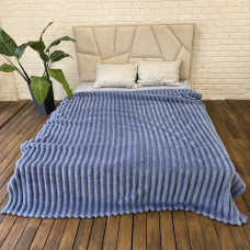 Плед-покривало євро Королівська Смужка 7 см 20093 200х220 см синій