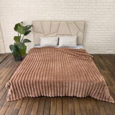 Плед-покривало євро Королівська Смужка 7 см 20094 200х220 см коричневий