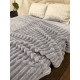 Плед-покривало євро Королівська Смужка 7 см 20095 200х220 см світло-сірий