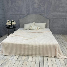 Плед-покривало євро Королівська Смужка 7 см 20097 200х220 см молочний