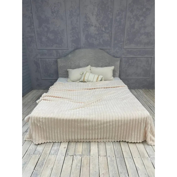 Плед-покривало євро Королівська Смужка 7 см 20097 200х220 см молочний