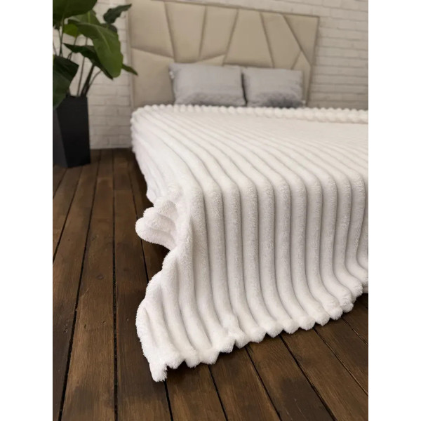 Плед-покривало євро Королівська Смужка 7 см 20099 200х220 см білий