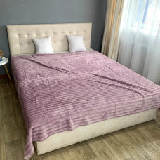 Плед-покривало євро Королівська Смужка 7 см 20100 200х220 см ліловий