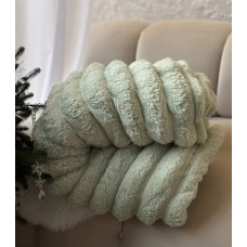 Плед-покривало євро Королівська Смужка 7 см 20101 200х220 см м'ятний