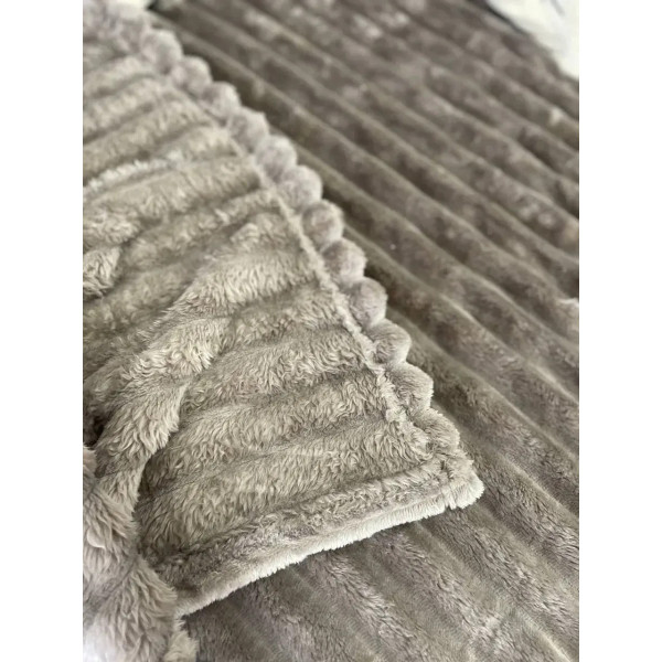 Плед-покривало євро Королівська Смужка 7 см 20102 200х220 см кавовий