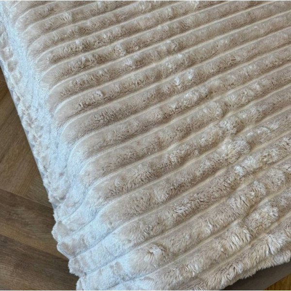 Плед-покривало євро Koloco Шарпей Смуга 4 см 20209 200х230 см бежевий