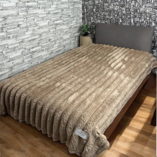 Плед-покривало євро Koloco Шарпей Смуга 7 см 20214 200х230 см капучино