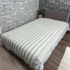 Плед-покривало євро Koloco Шарпей Смуга 7 см 20217 200х230 см молочний