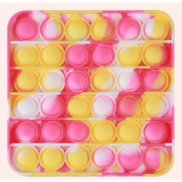 Антистрес іграшка Pop It Рожевий квадрат пупирка 5099