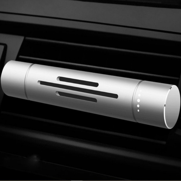 Ароматизатор автомобільний 10741 8х1.3 см 11 картриджів сріблястий