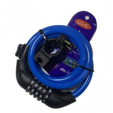 Велосипедний кодовий замок з кріпленням на 5 цифр 11421 120 см синій