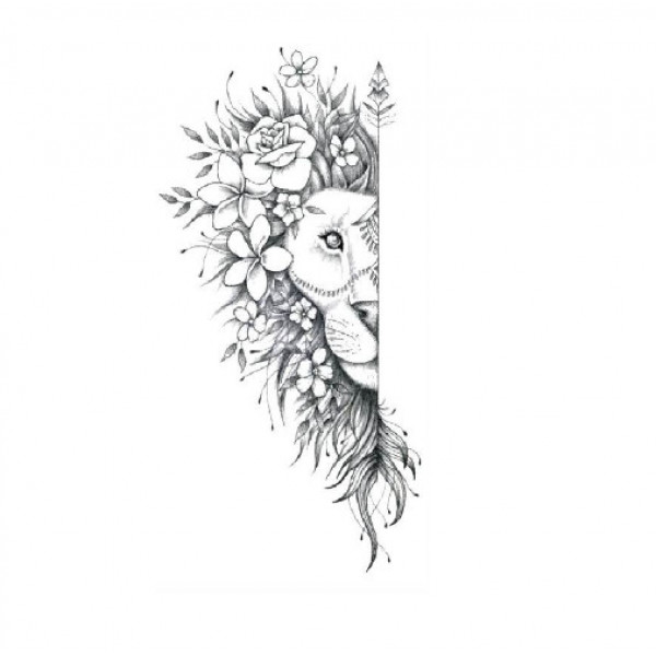 Тимчасовий тату водостійкий 3D великий Хрест HD-31 17.5х9 см