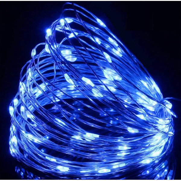 Гірлянда новорічна USB 3 режими 14034 3 м синій