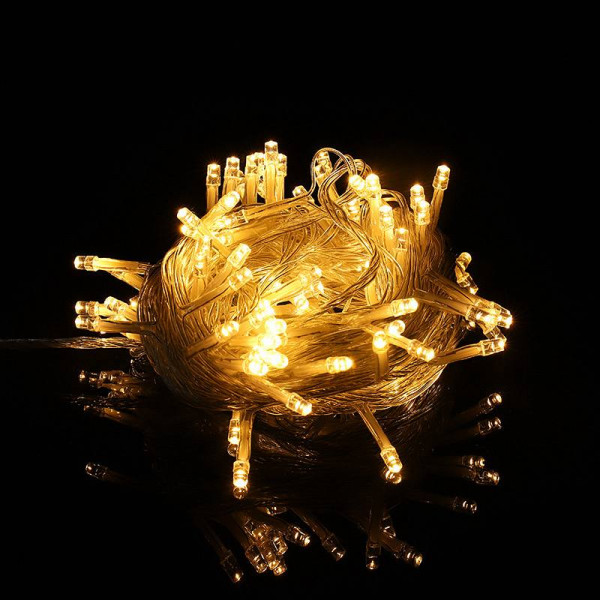 Гірлянда світлодіодна від мережі з білим проводом Y25-01WW 19599 3.5 м 100 LED теплий жовтий