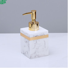 Дозатор для рідкого мила Мармур 11764 7х7х16 см 250 мл білий