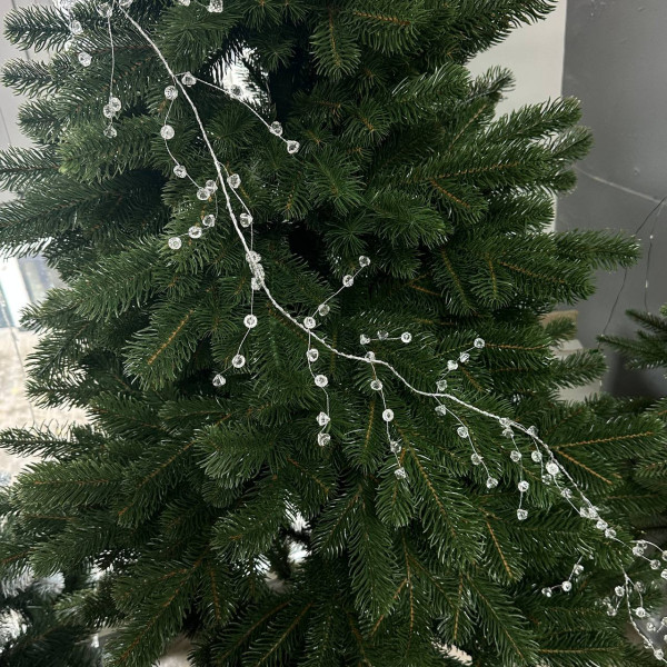 Іграшка на ялинку з кристалами 19889 100 см срібляста