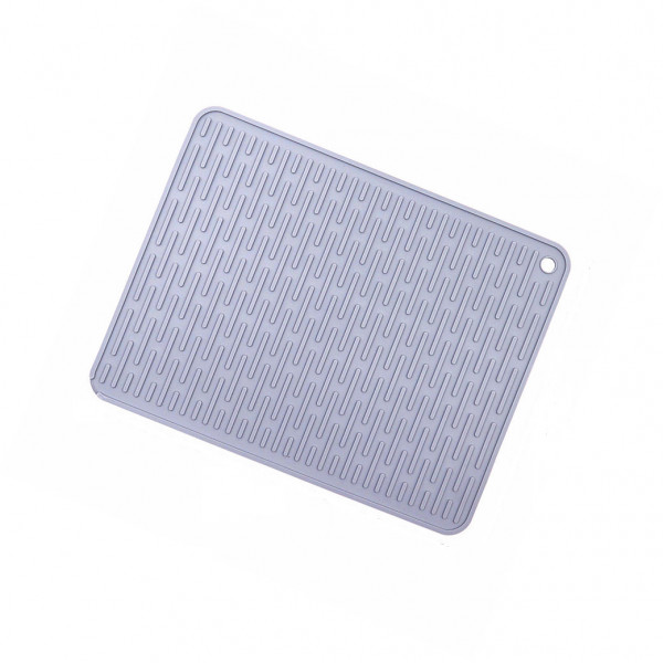 Килимок для сушіння посуду 7938 31х40 см темно-сірий