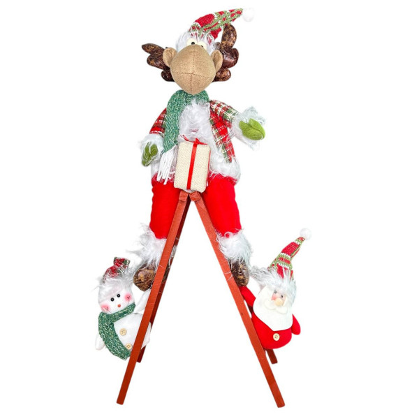 Драбина декоративна новорічна Олень 19414 70 см