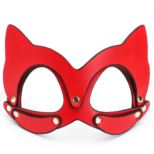 Маска БДСМ для рольових ігор Кішка 7415 13х21 см червона