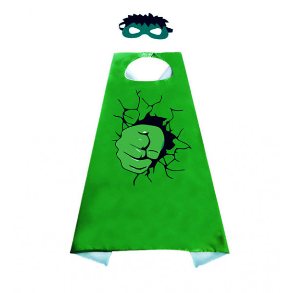 Маскарадний плащ з маскою Халк 3 9070 70х70 см